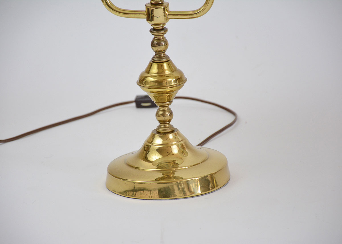 Candlestick Style Brass Table Lamps