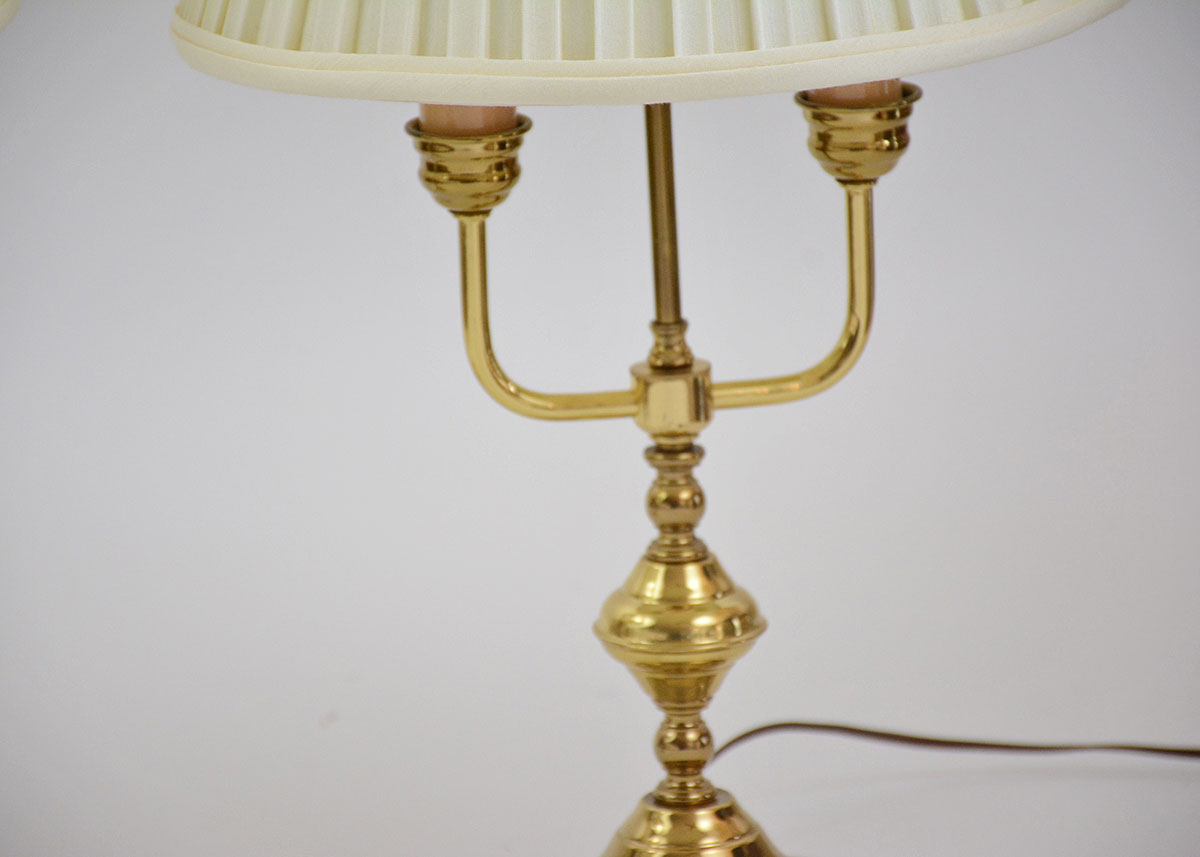 Candlestick Style Brass Table Lamps