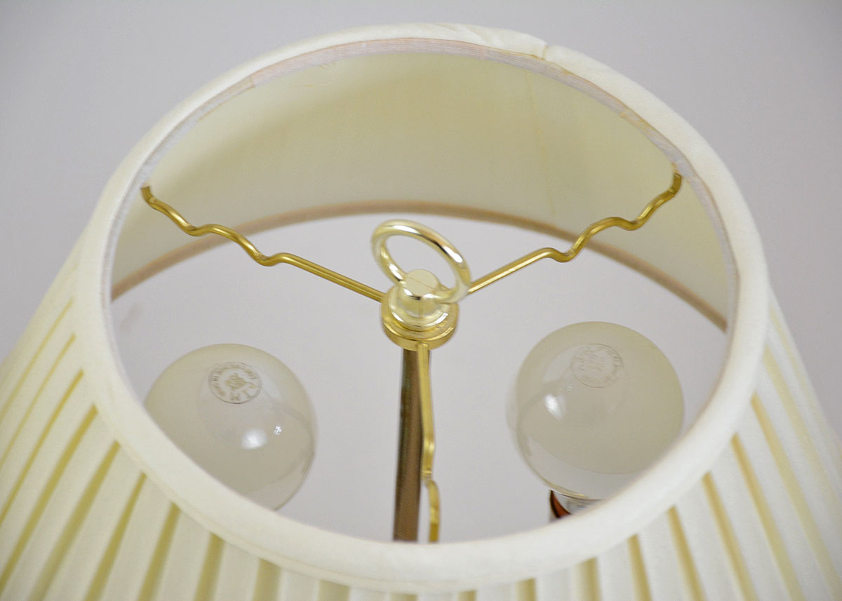 Candlestick Style Brass Table Lamps