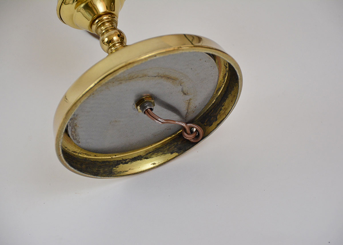 Candlestick Style Brass Table Lamps