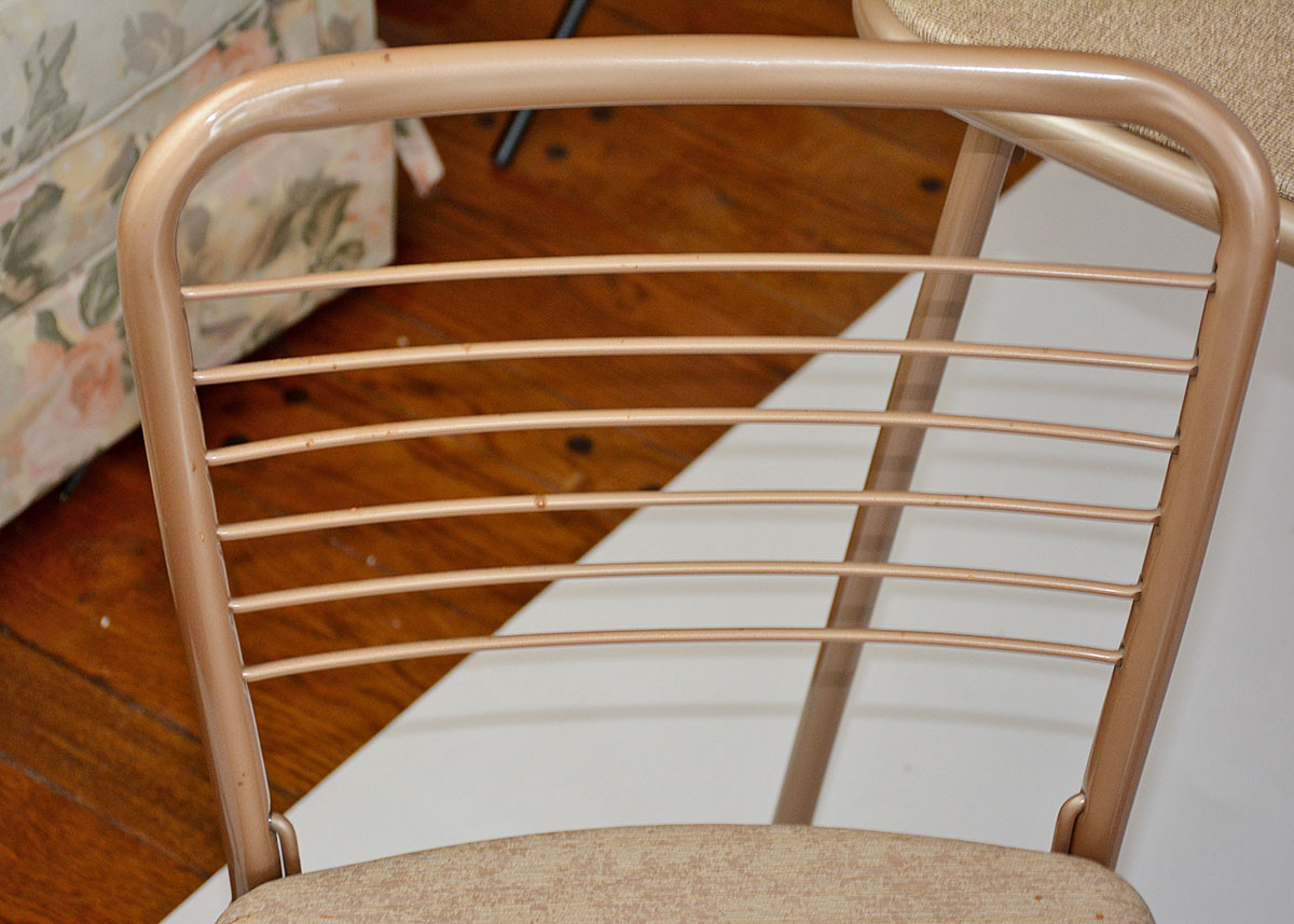 1950s Cosco Folding Table and Three Chairs