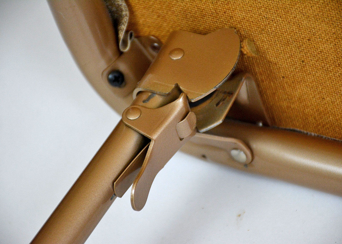 1950s Cosco Folding Table and Three Chairs