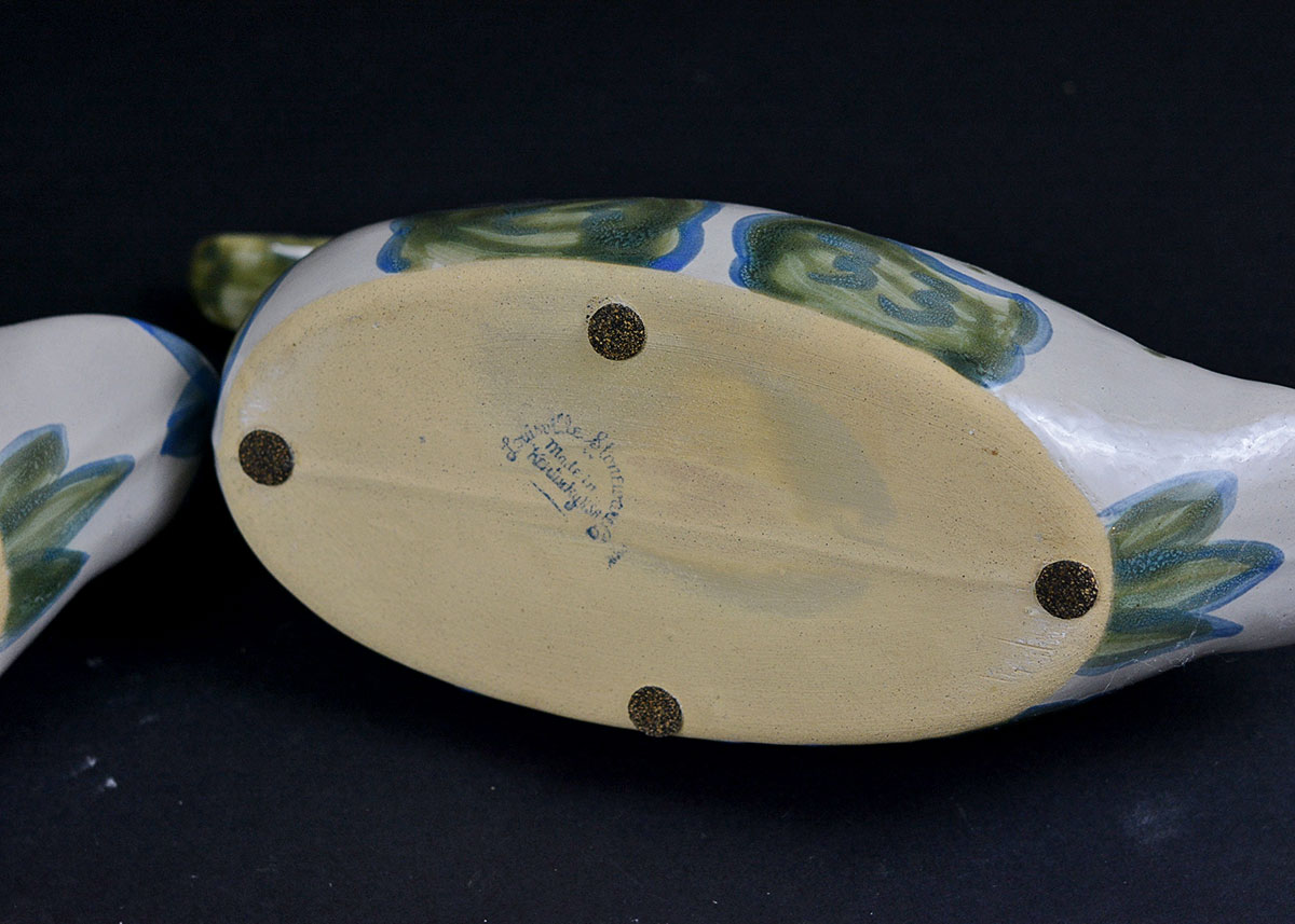 Pair of Louisville Stoneware Duck Planters