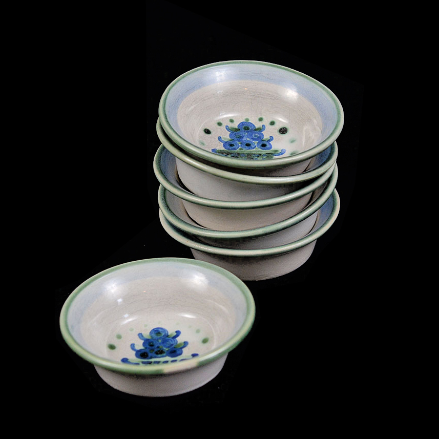 M.A. Hadley Pottery "Bouquet" Fruit Bowls