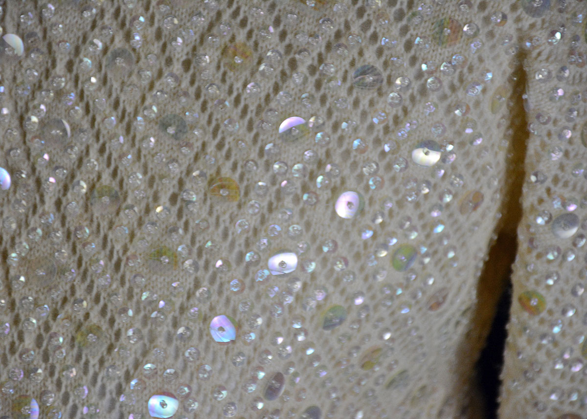 Vintage Sequin Cream Sweater by Bobbie Lau