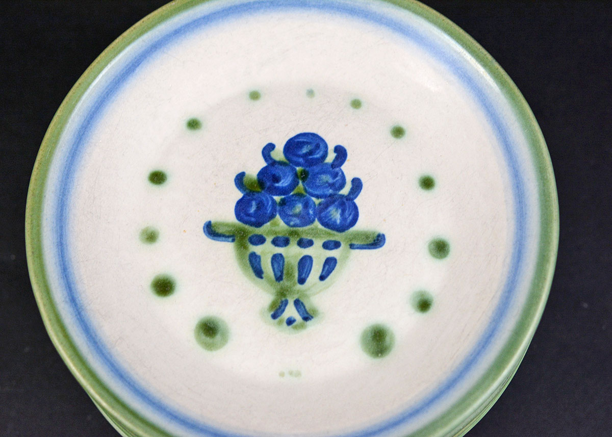 M.A. Hadley Pottery "Bouquet" Salad Plates