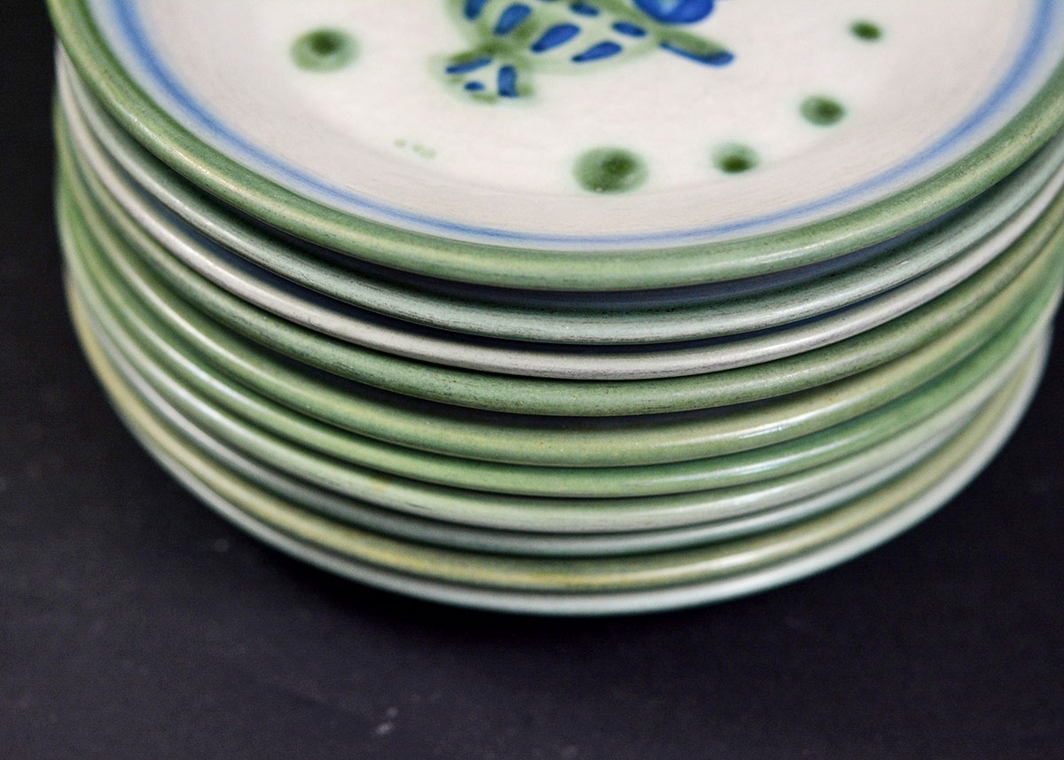 M.A. Hadley Pottery "Bouquet" Salad Plates
