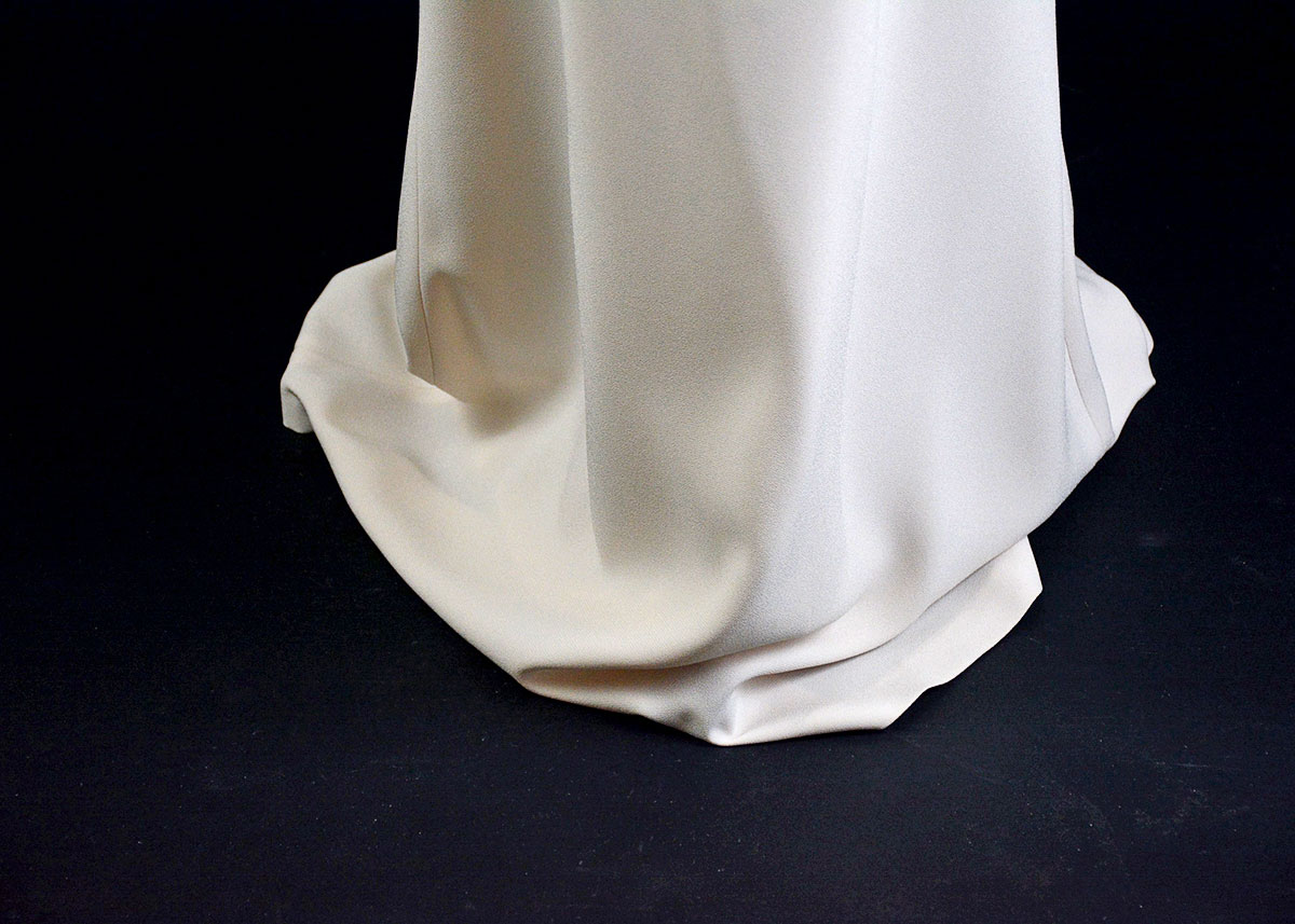 Vintage Daymor Couture Evening Gown With Beaded Illusion Top