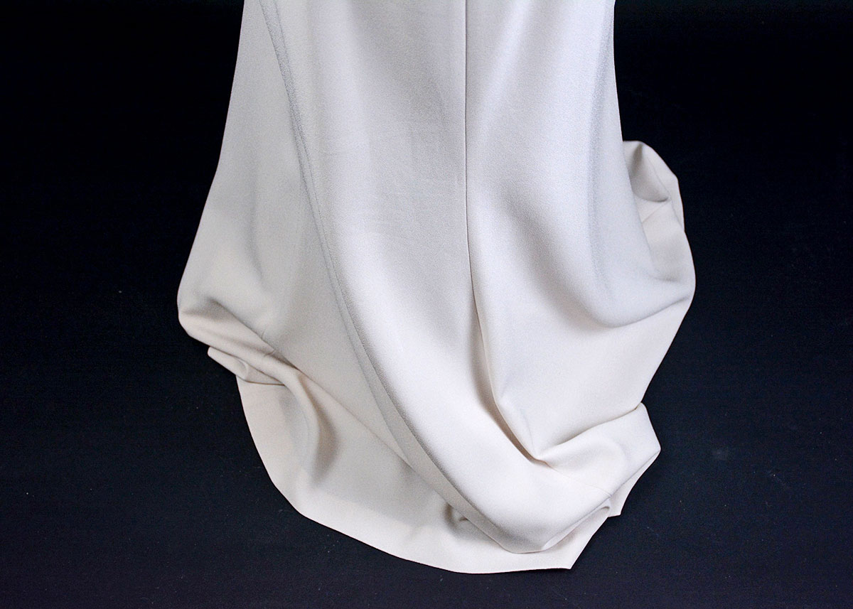 Vintage Daymor Couture Evening Gown With Beaded Illusion Top