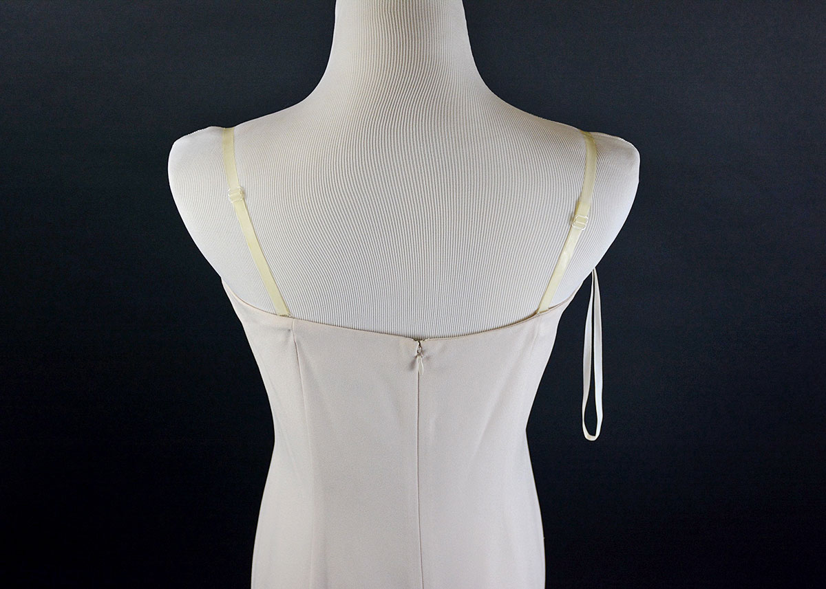 Vintage Daymor Couture Evening Gown With Beaded Illusion Top