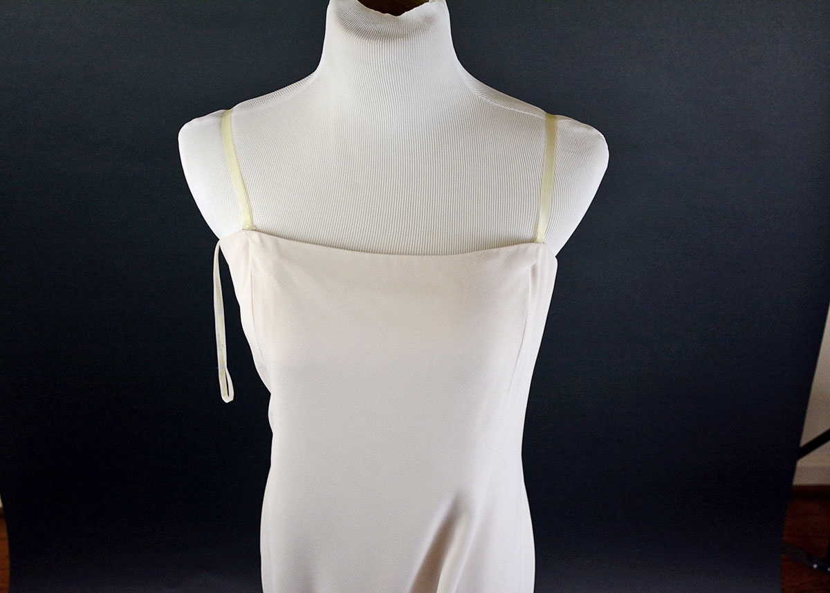 Vintage Daymor Couture Evening Gown With Beaded Illusion Top