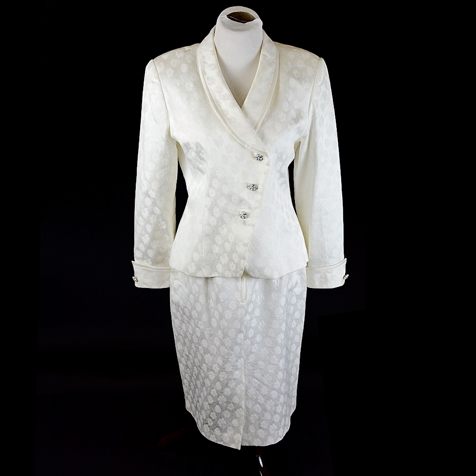 Ivory Albert Nipon Suit