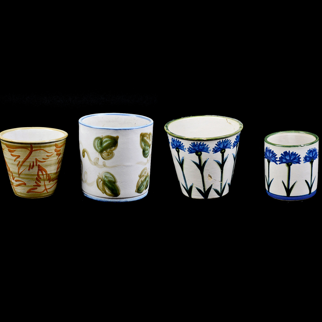 Four Vintage Louisville Stoneware Planters