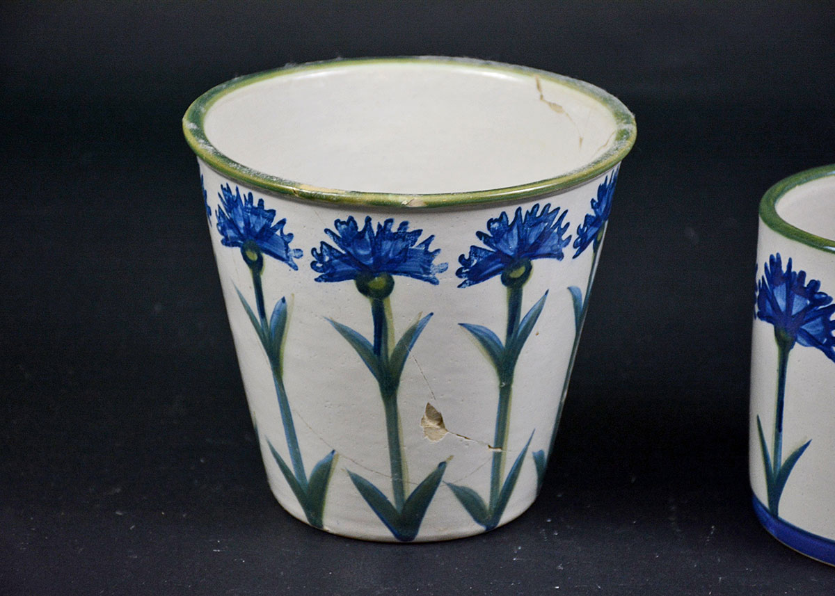 Four Vintage Louisville Stoneware Planters