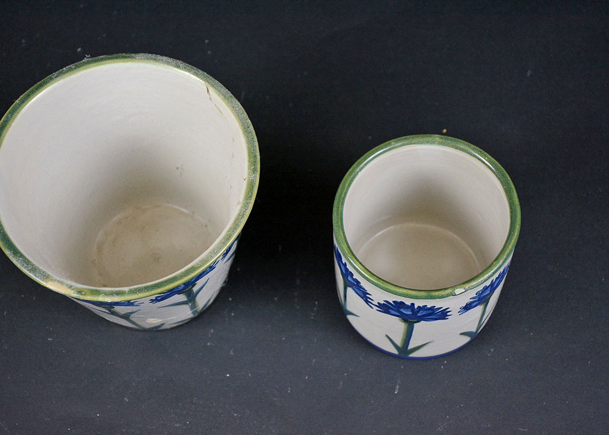 Four Vintage Louisville Stoneware Planters