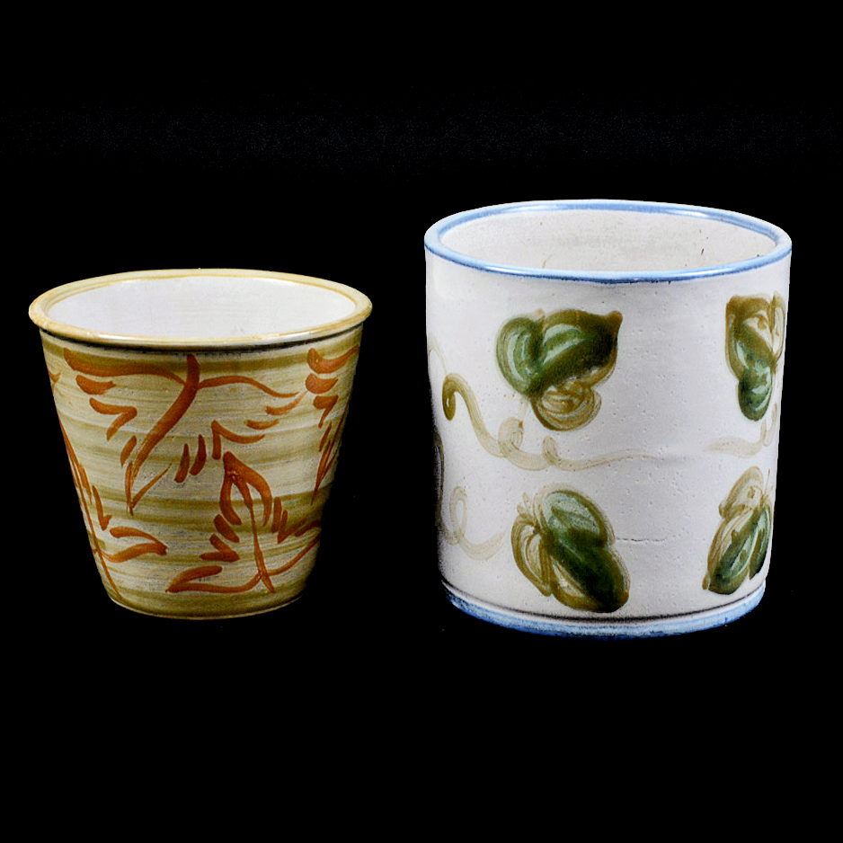 Four Vintage Louisville Stoneware Planters