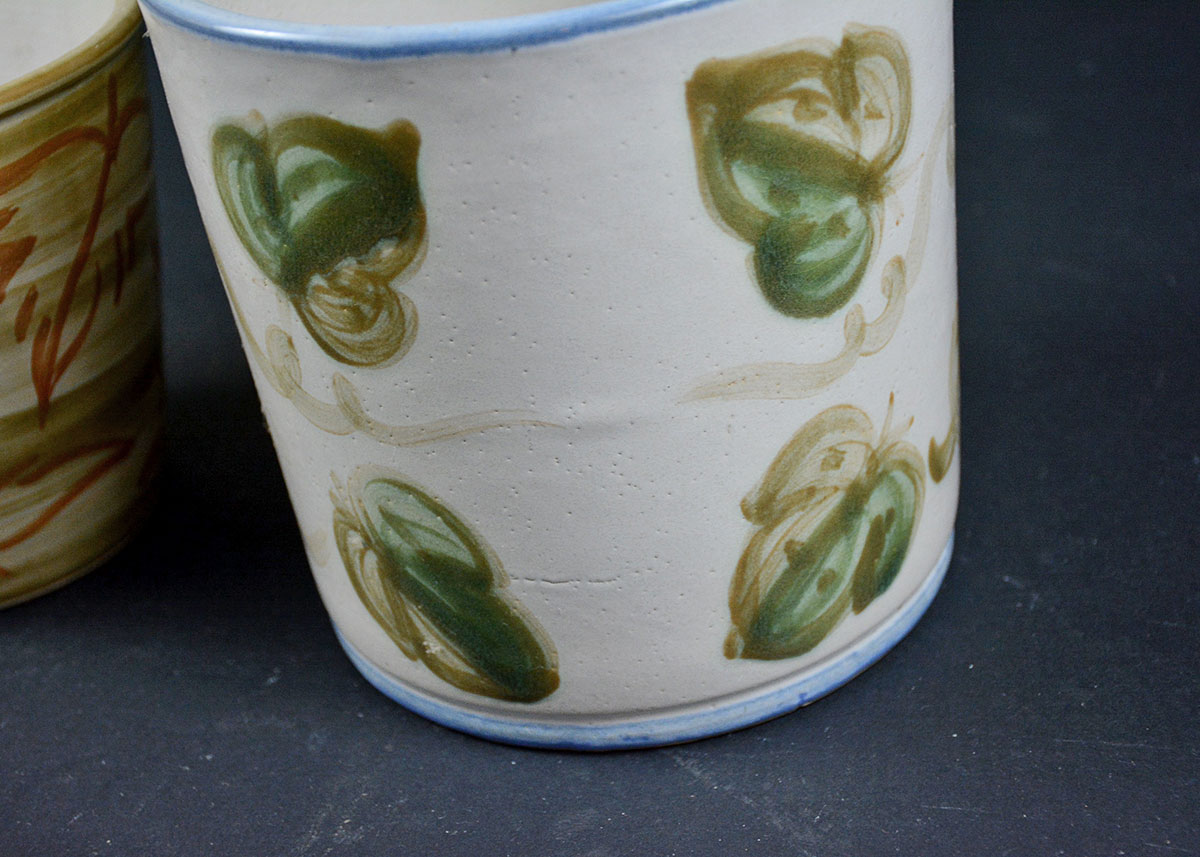 Four Vintage Louisville Stoneware Planters