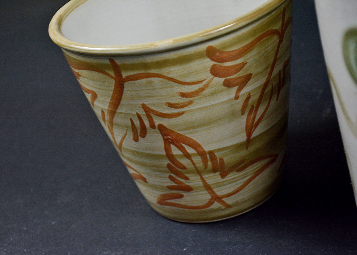 Four Vintage Louisville Stoneware Planters