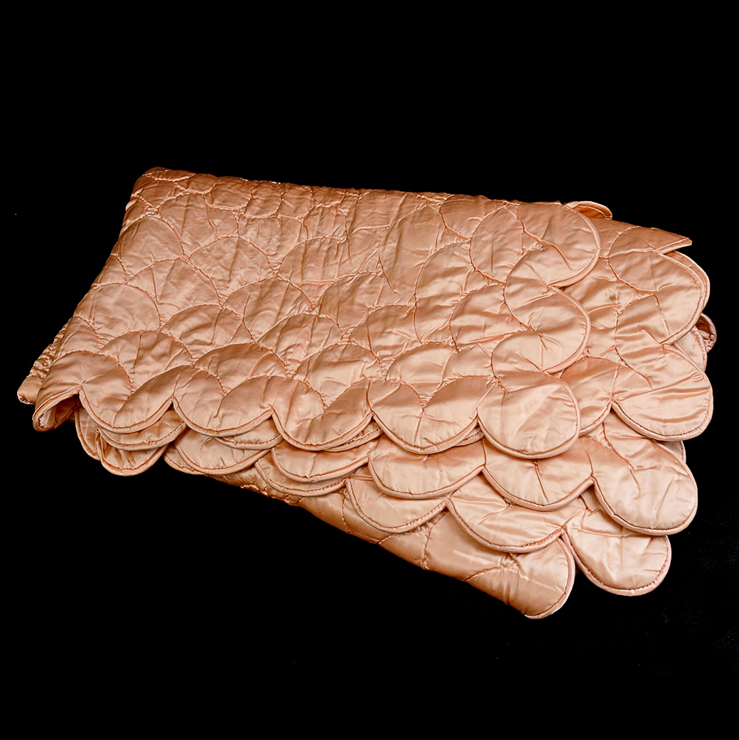 Handmade Peach Satin Quilt