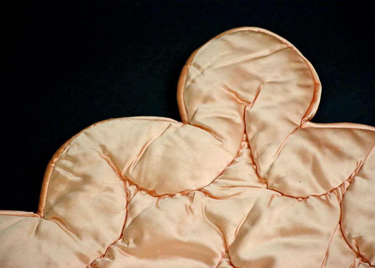 Handmade Peach Satin Quilt