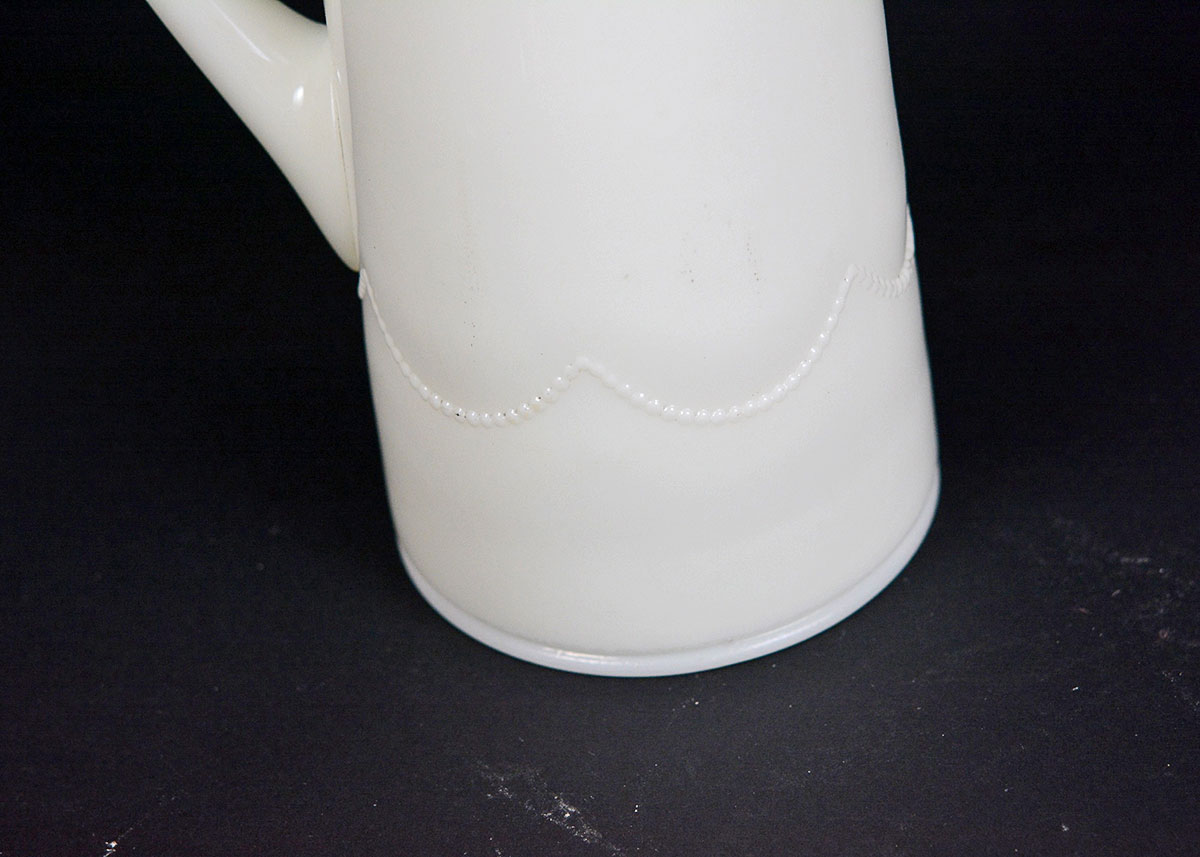 Milk Glass and Clear Glass Pitchers