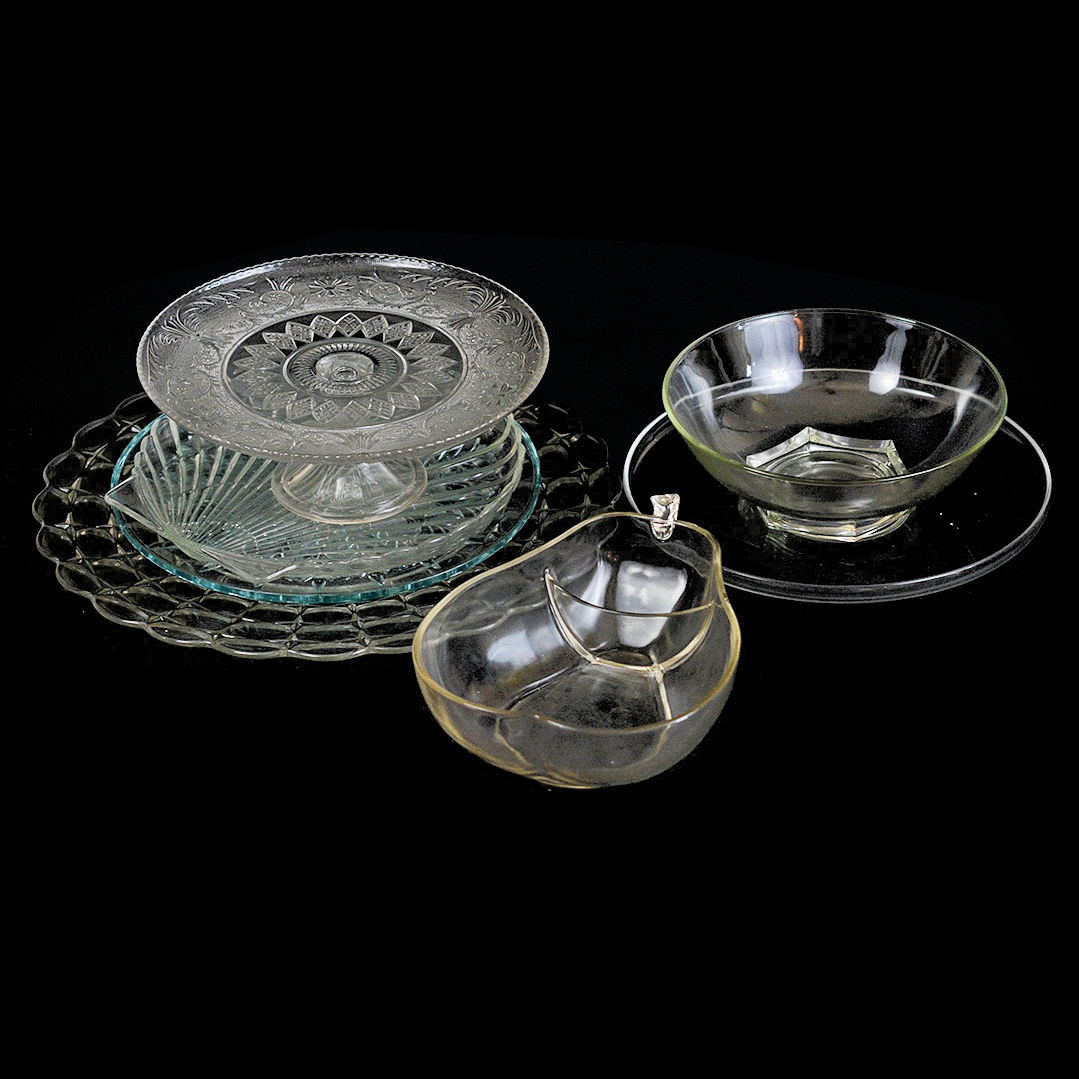 Large Collection of Glass Platters