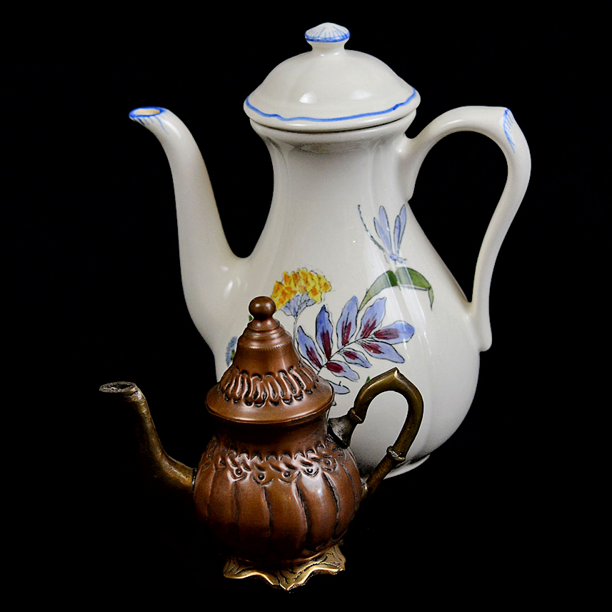 Pair of Handcrafted Teapots