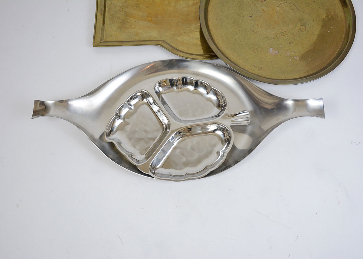 Selection of Metal Serving Platters