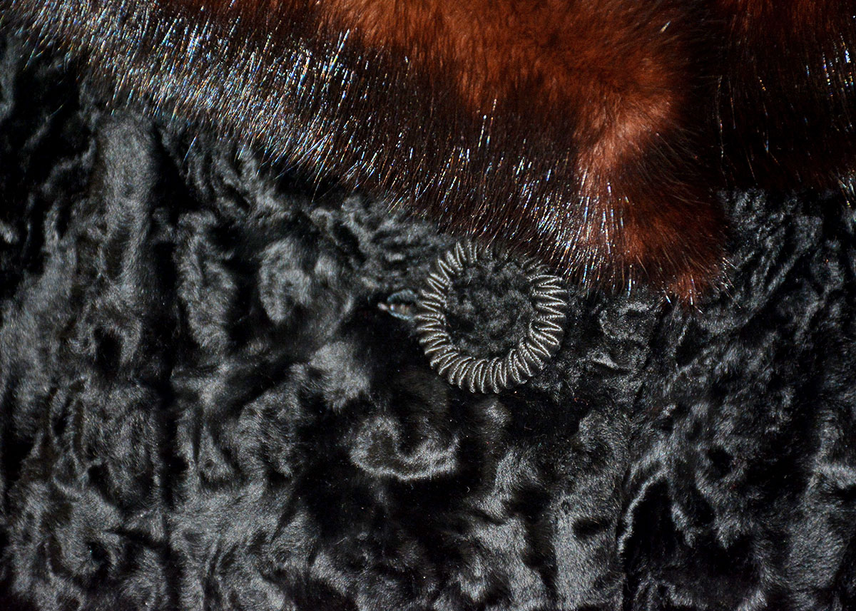 Vintage Mink and Curly Lamb Fur Evening Jacket