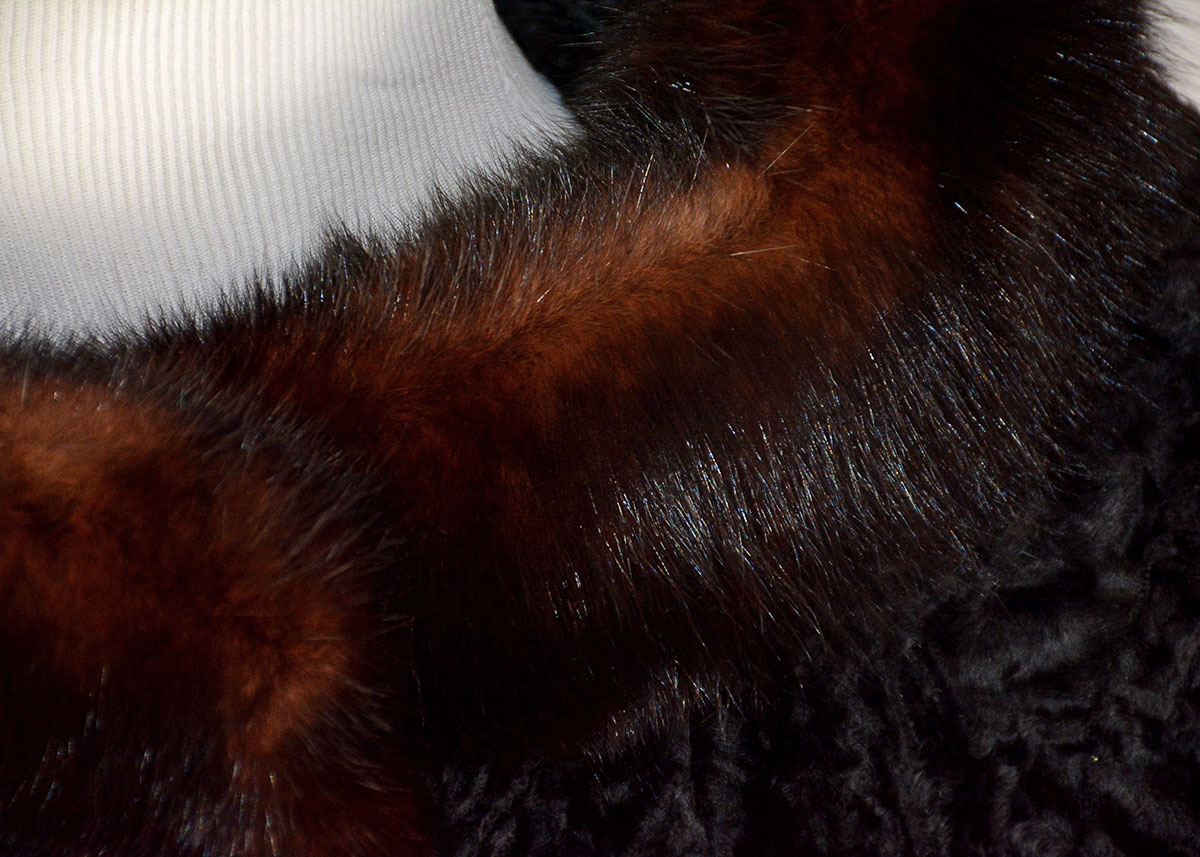 Vintage Mink and Curly Lamb Fur Evening Jacket