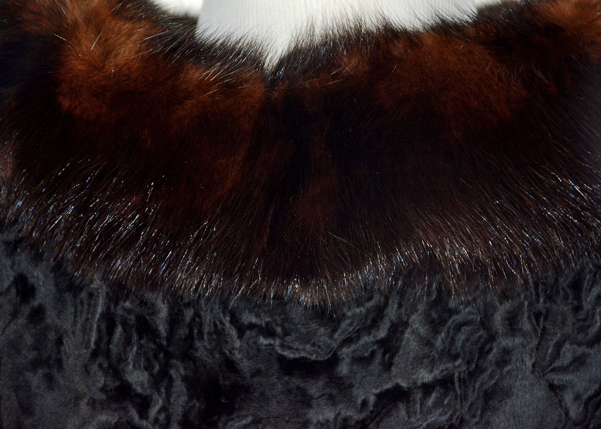 Vintage Mink and Curly Lamb Fur Evening Jacket