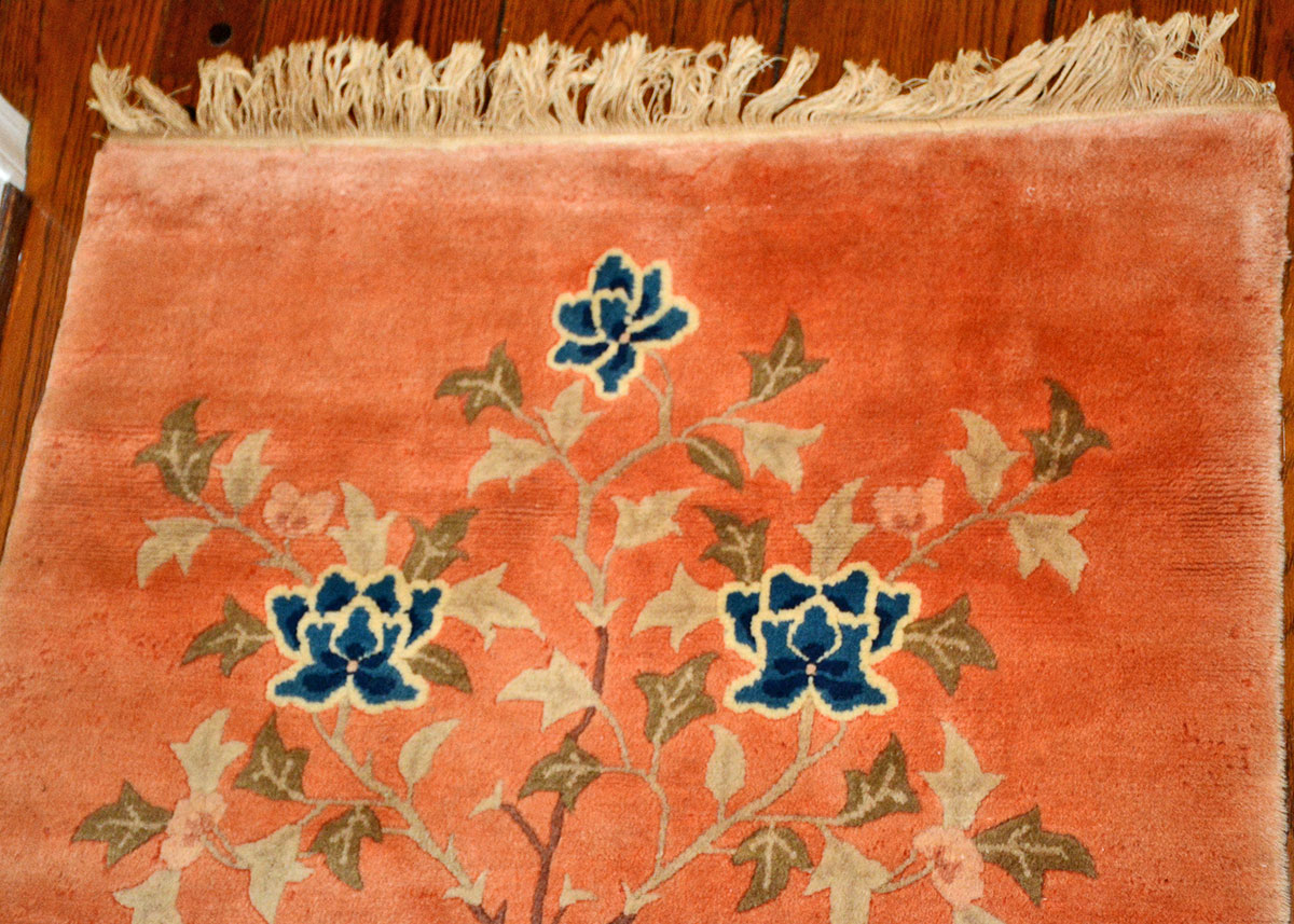 Soft Machine Made Asian Inspired Accent Rug