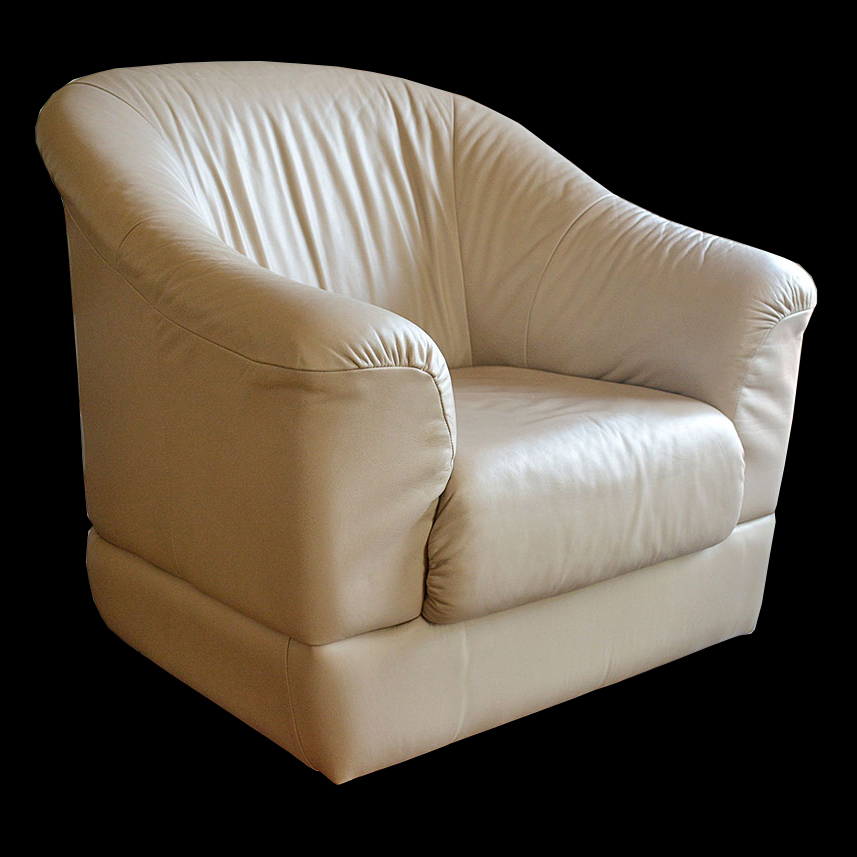 Leatherette Swivel Club Chair