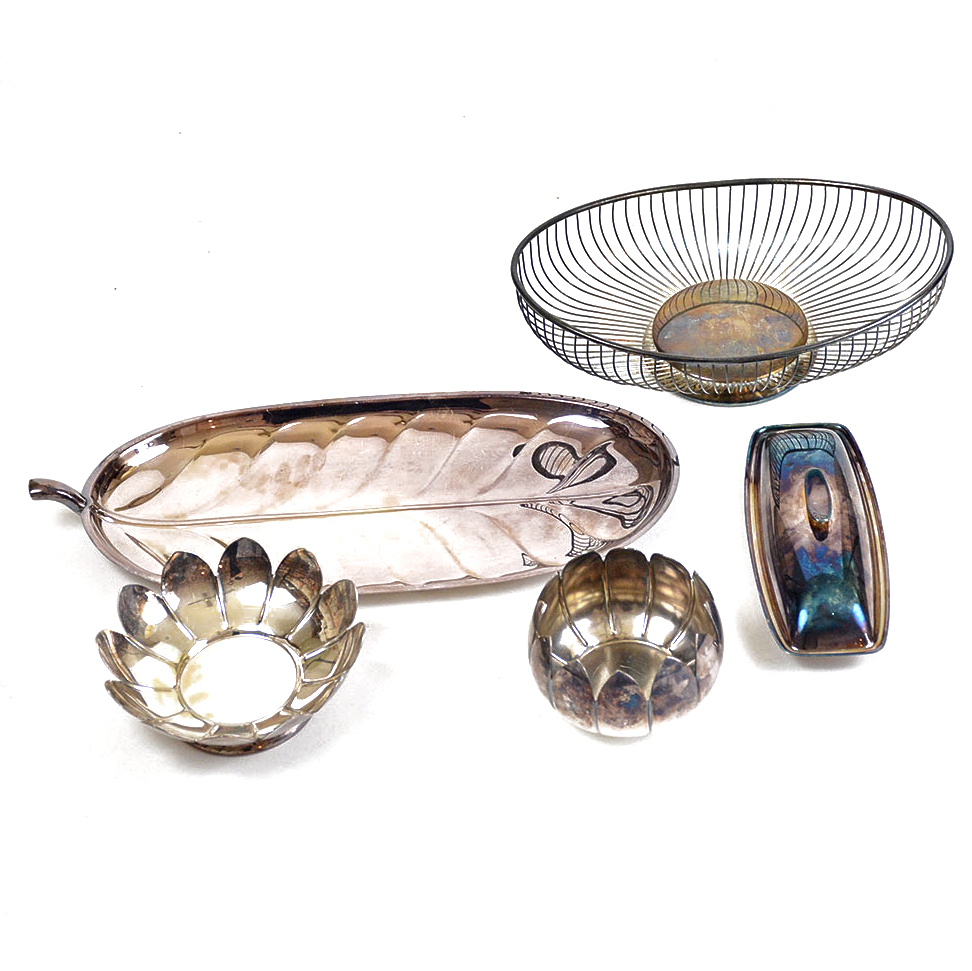 Selection of Mod Style Silver Plate Pieces