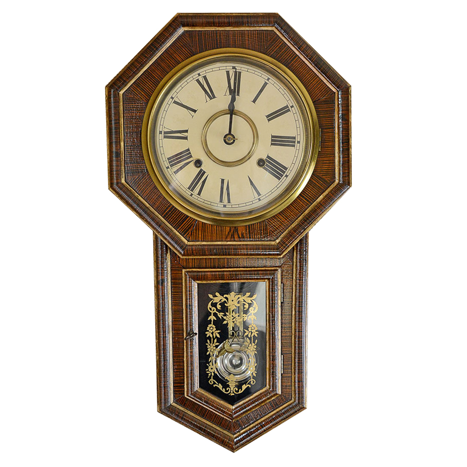 Antique Eight Day Seikosha Japanese Wall Clock