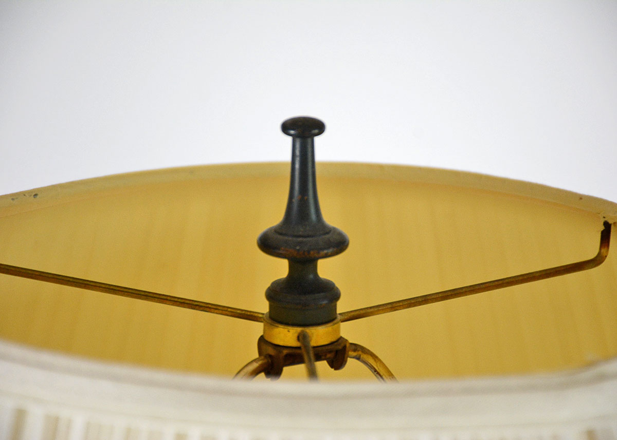 Floor Lamp with Fruitwood Tray Table