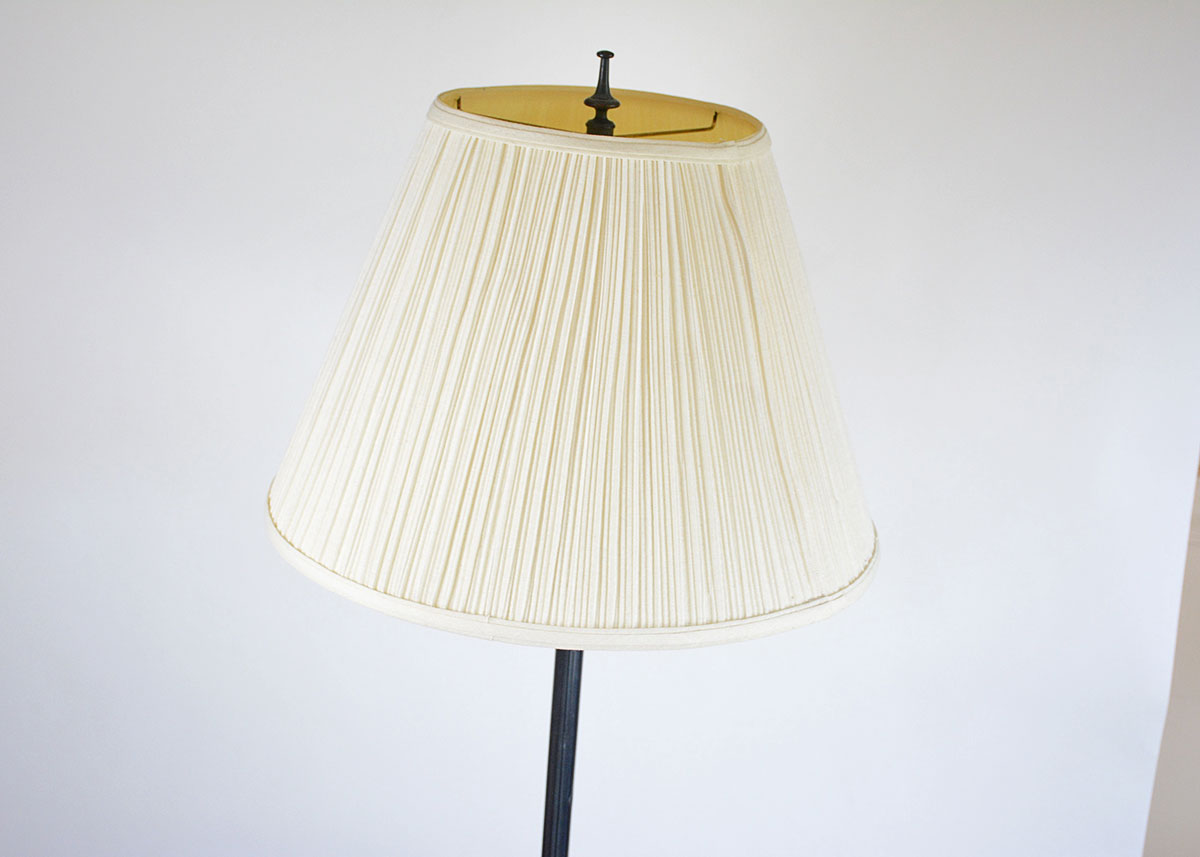 Floor Lamp with Fruitwood Tray Table