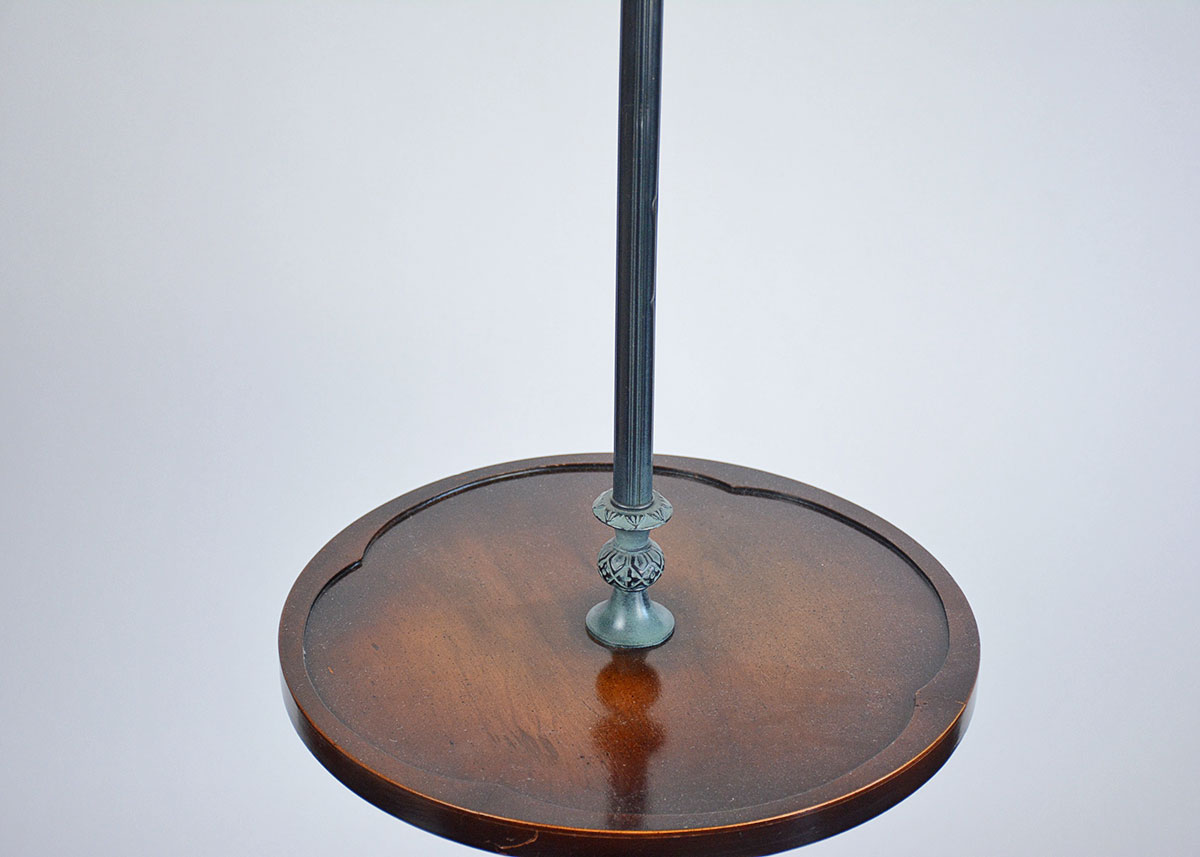 Floor Lamp with Fruitwood Tray Table