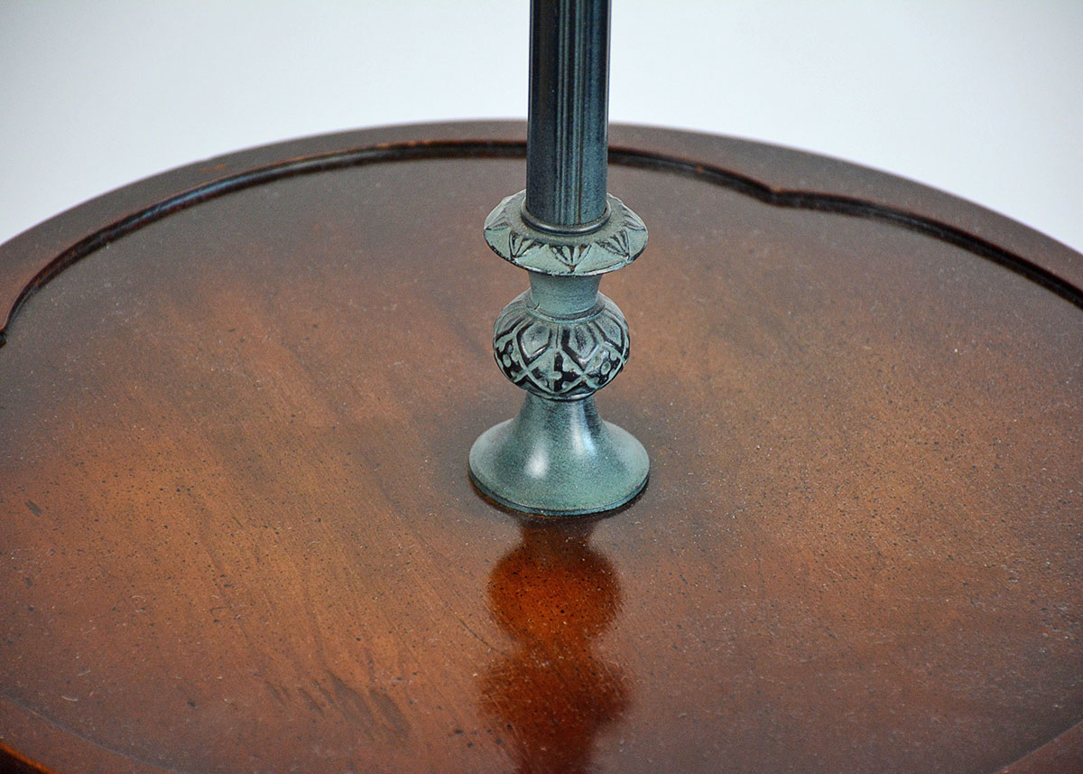 Floor Lamp with Fruitwood Tray Table