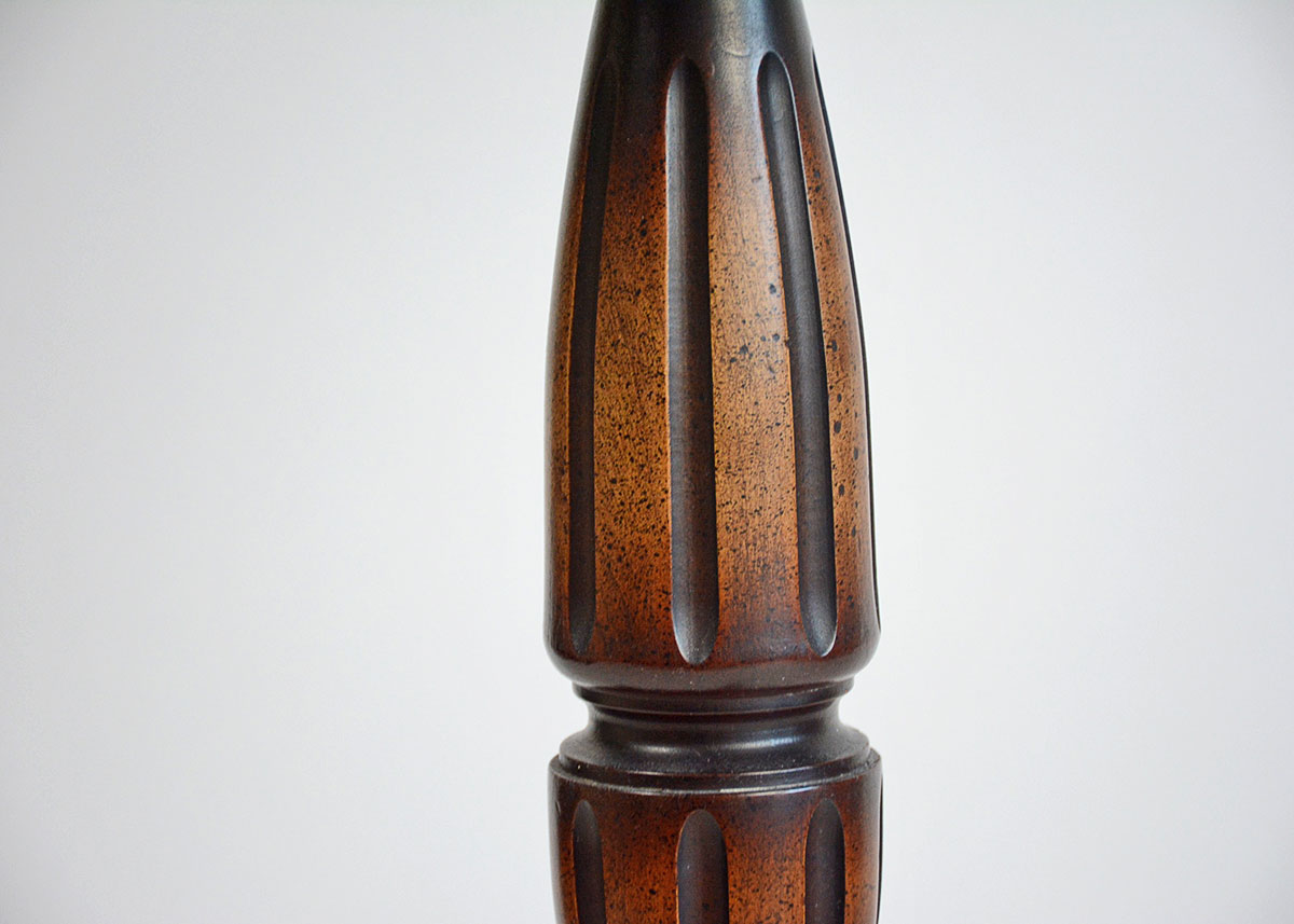 Floor Lamp with Fruitwood Tray Table