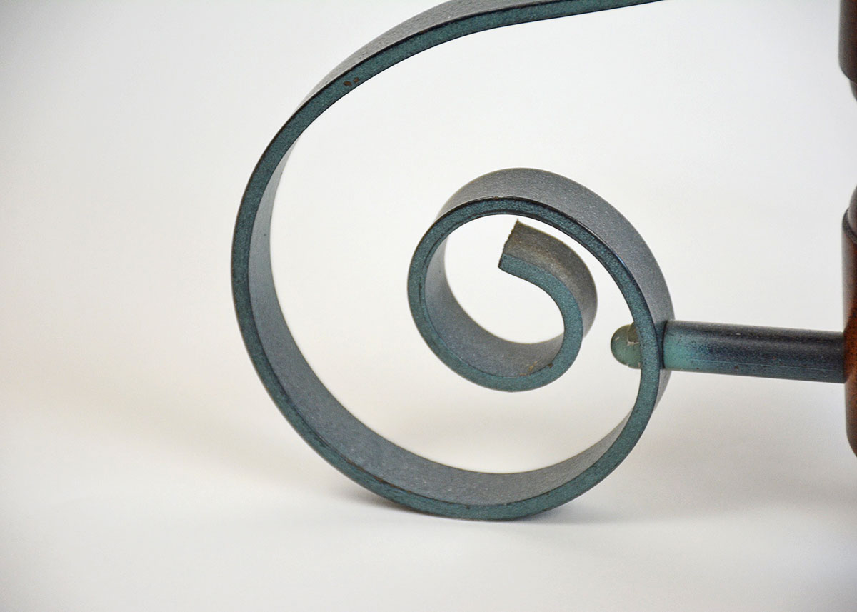 Floor Lamp with Fruitwood Tray Table