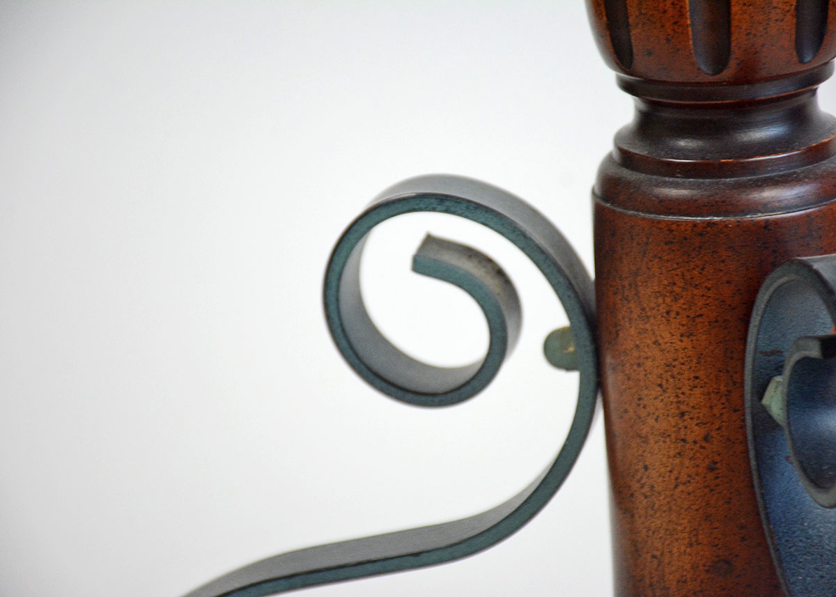 Floor Lamp with Fruitwood Tray Table