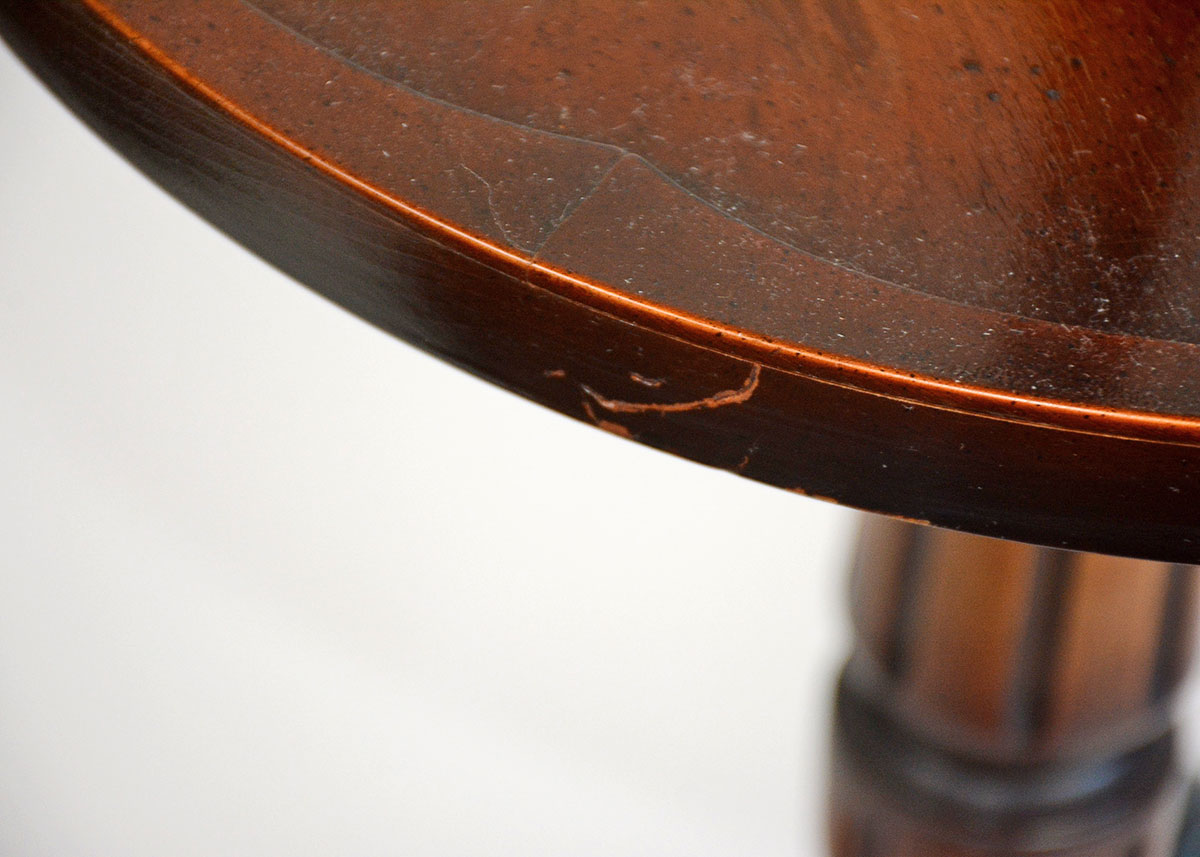 Floor Lamp with Fruitwood Tray Table