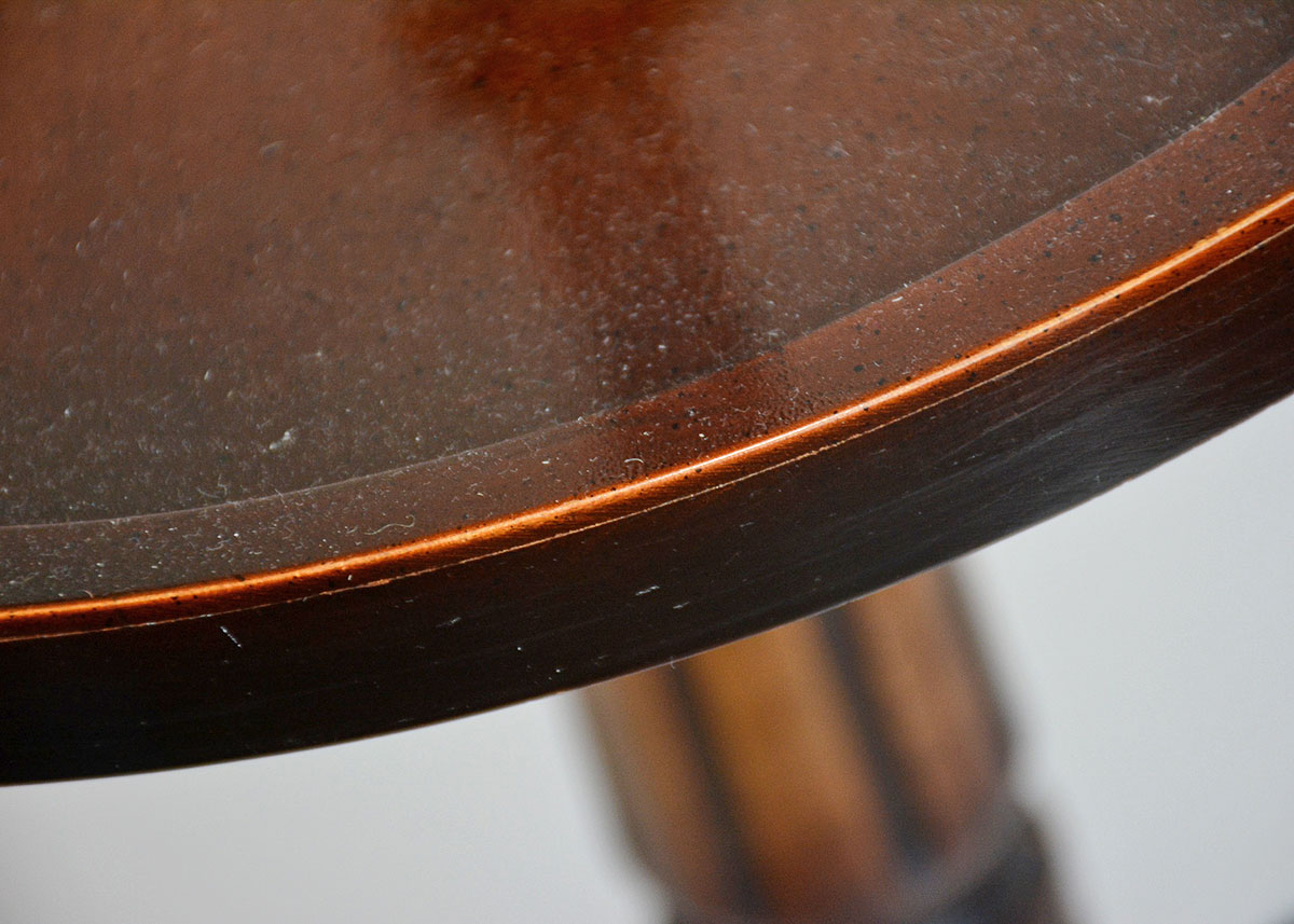 Floor Lamp with Fruitwood Tray Table