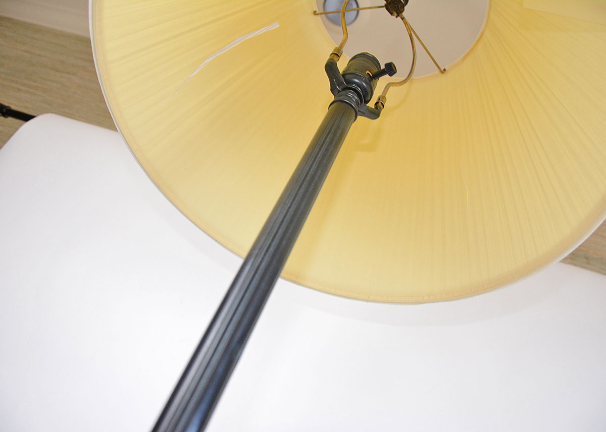 Floor Lamp with Fruitwood Tray Table