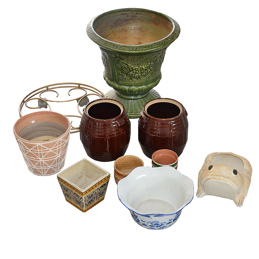 Large Vintage Roseville Planter and More