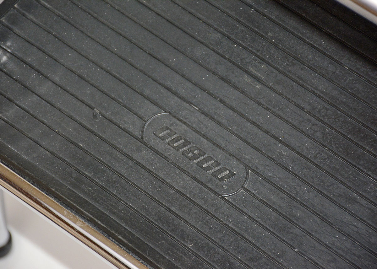 Black and Chrome Collapsible Kitchen Stool