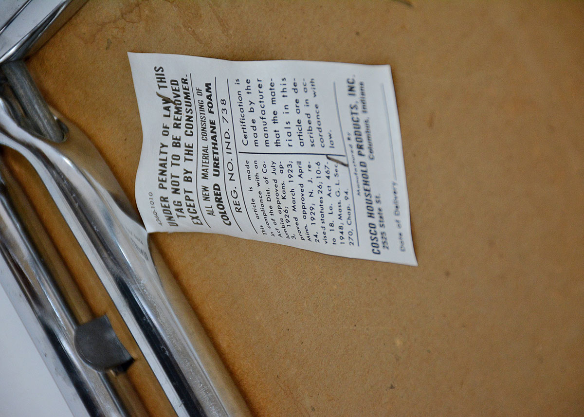 Black and Chrome Collapsible Kitchen Stool