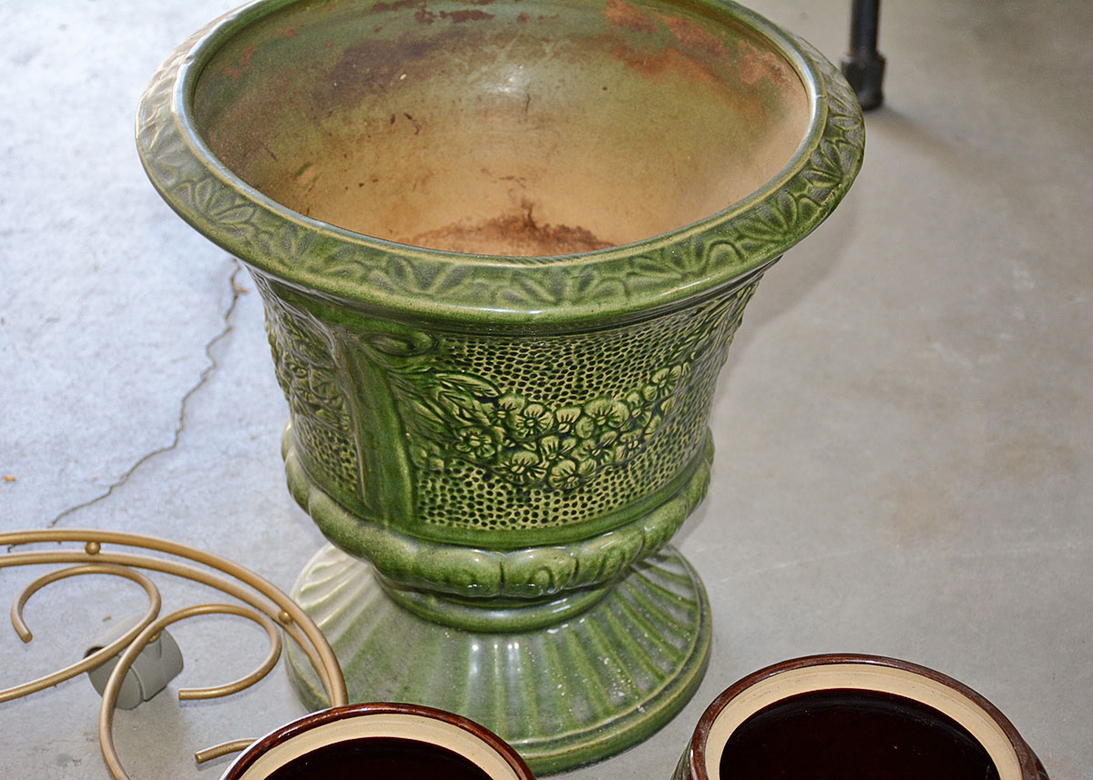 Large Vintage Roseville Planter and More