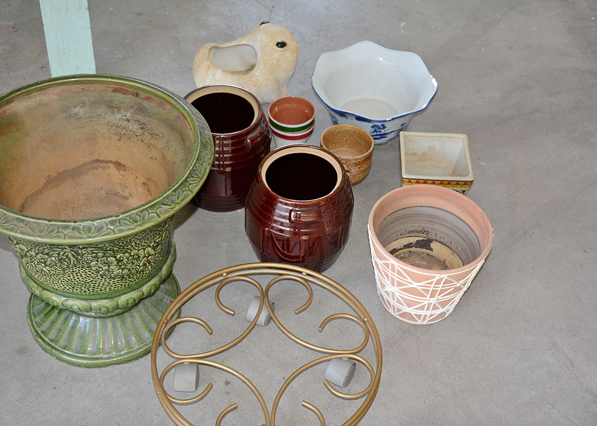 Large Vintage Roseville Planter and More